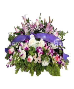 Cuscino funebre rose rosa
