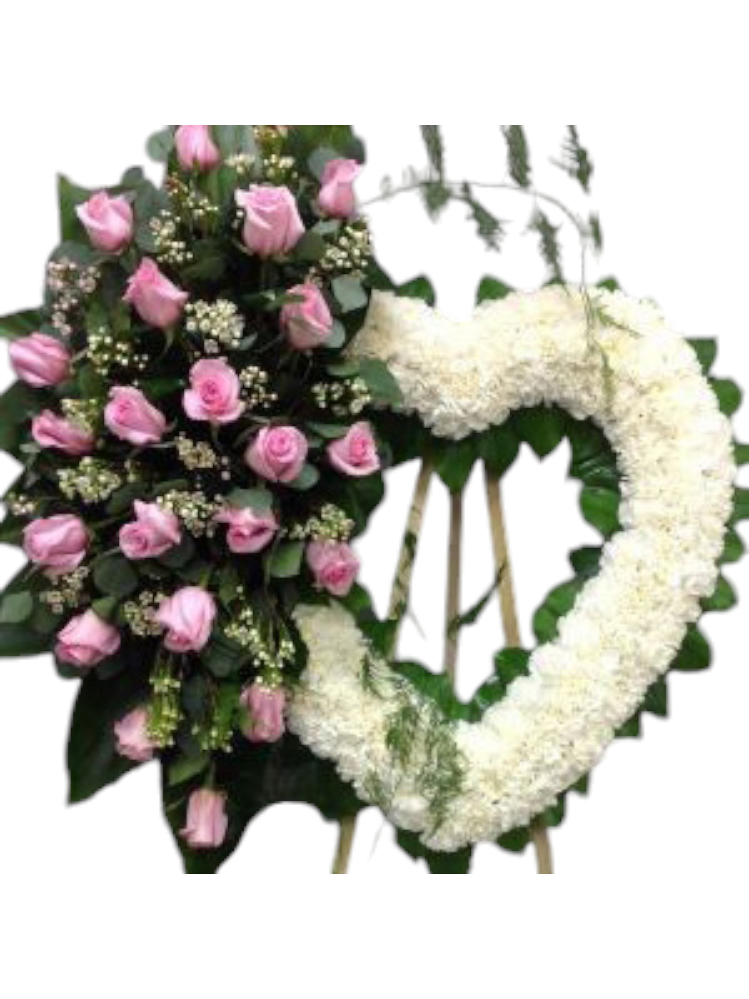 Featured image for “Cuore funebre rose rosa”