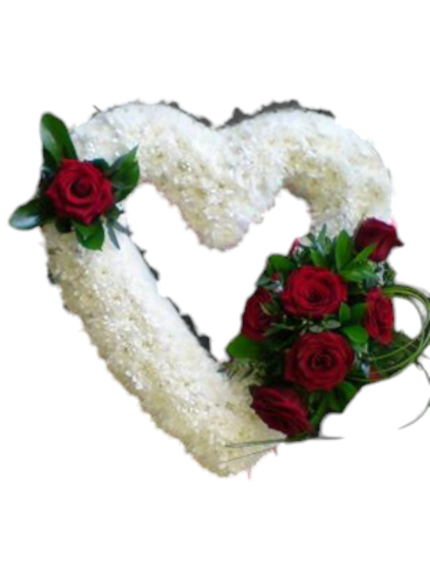 Featured image for “Cuore funebre con rose rosse”