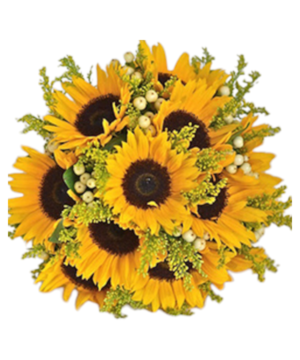 Bouquet da sposa con girasoli