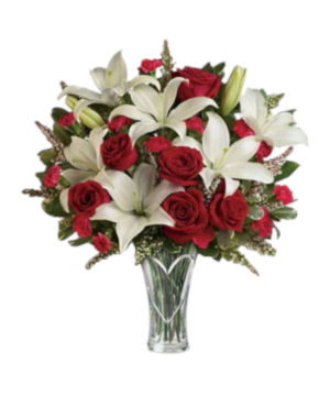 Bouquet 12 Rose rosse a gambo corto e stargazer