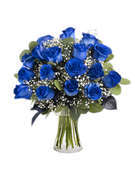 Bouquet di 18 Rose blu