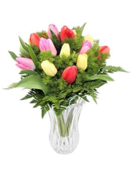 Bouquet di 15 tulipani misti