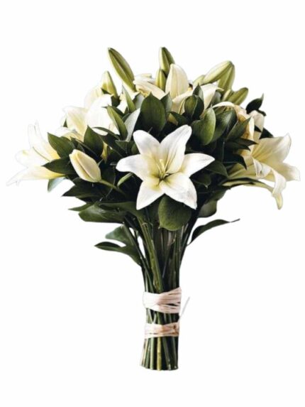 Bouquet di lilium bianchi