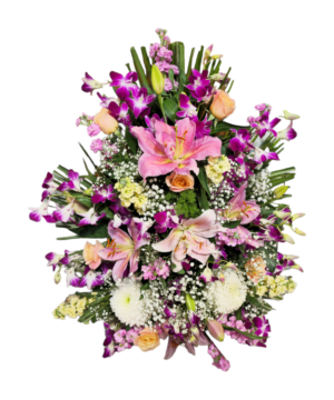 Colonnina funebre - composto da fiori misti