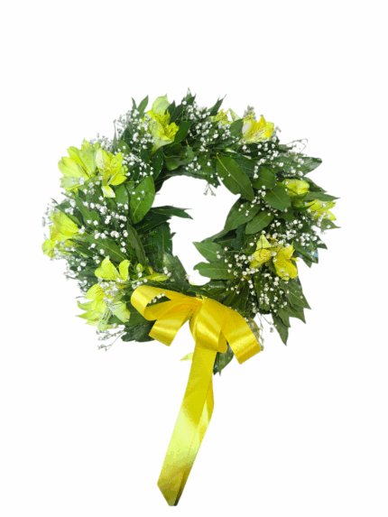 Coroncina per laurea con astromelia - immagine 2