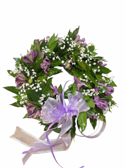Coroncina per laurea con astromelia - immagine 3