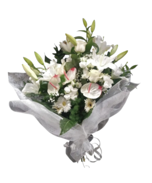 Bouquet white funebre