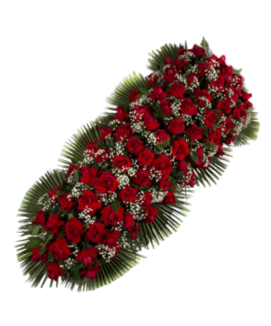 Copricassa funebre rose rosse