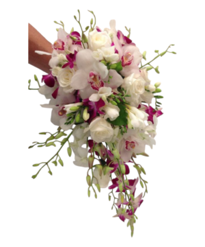 Bouquet da sposa cymbidium lungo