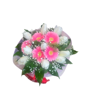 Bouquet di tulipani e gerbere