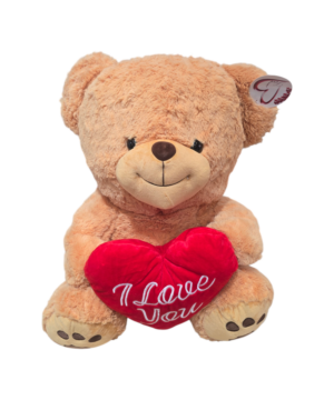 Orso marrone con cuore rosso