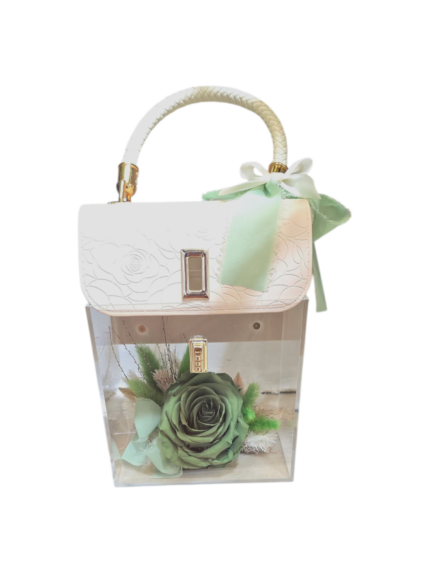 Borsa con rosa stabilizzata - immagine 11