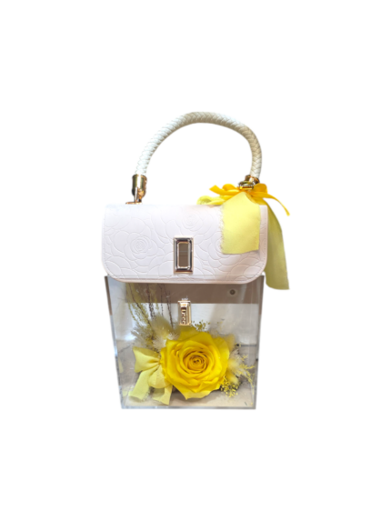 Borsa con rosa stabilizzata - immagine 12