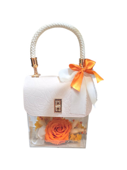 Borsa con rosa stabilizzata - immagine 2