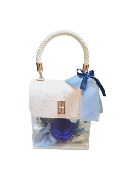 Borsa con rosa stabilizzata - immagine 3