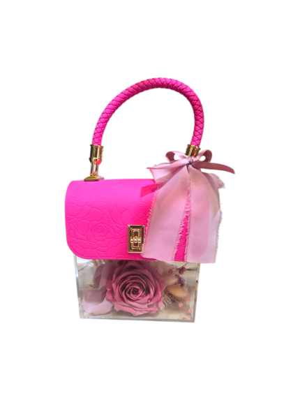 Borsa con rosa stabilizzata - immagine 5