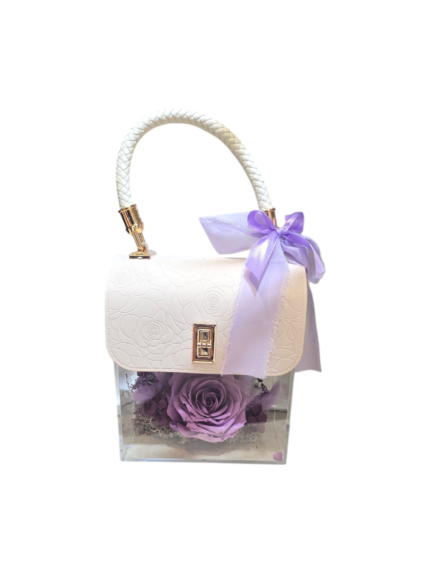 Borsa con rosa stabilizzata - immagine 6