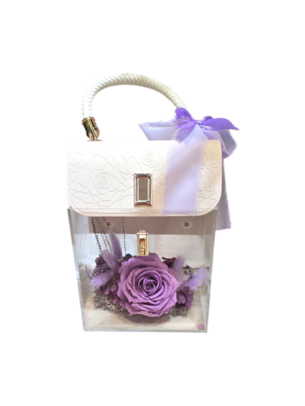 Borsa con rosa stabilizzata - immagine 7