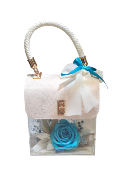 Borsa con rosa stabilizzata - immagine 8