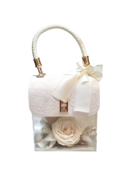 Borsa con rosa stabilizzata - immagine 9