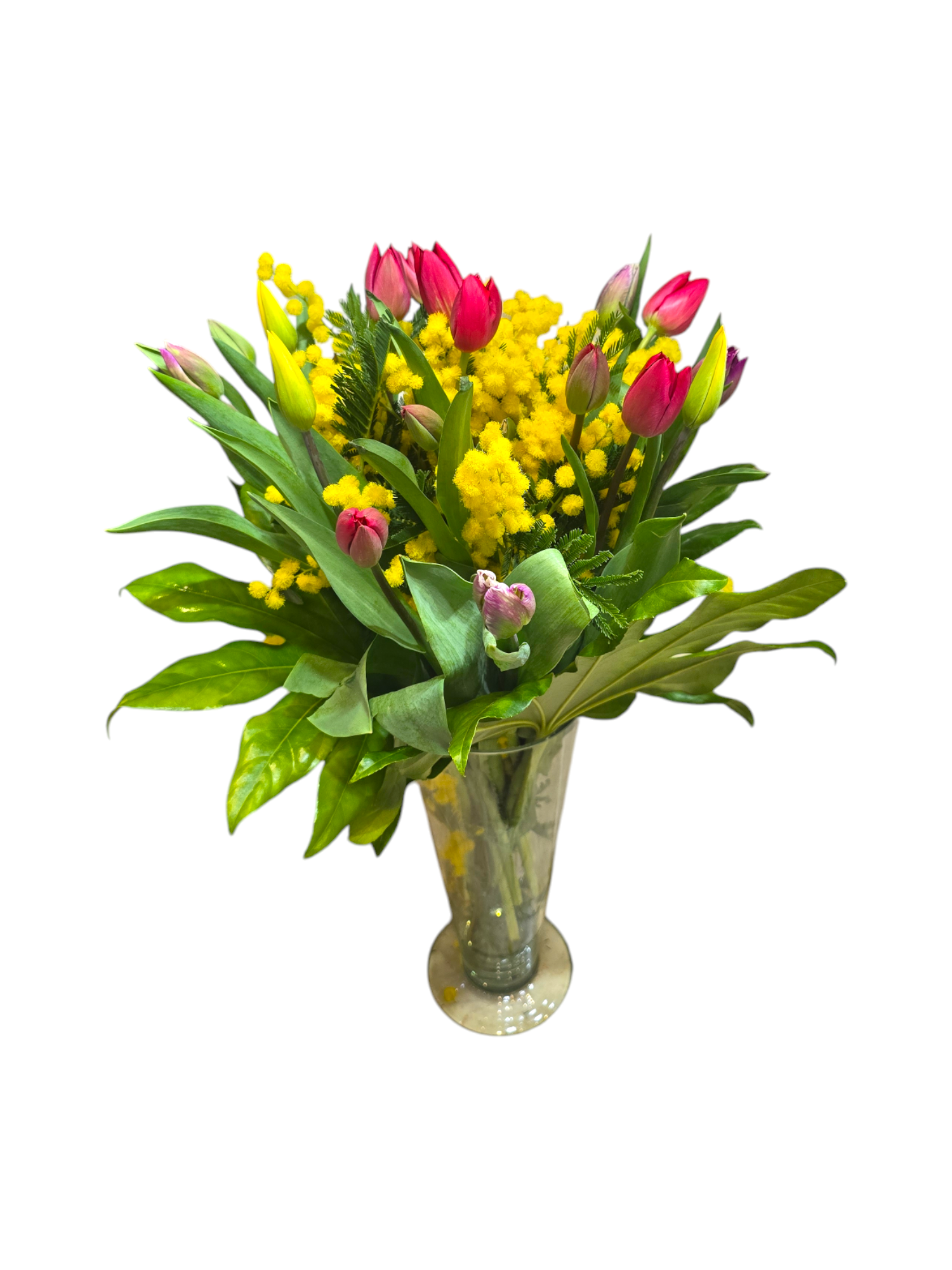 Featured image for “Bouquet grande tulipani e mimosa”