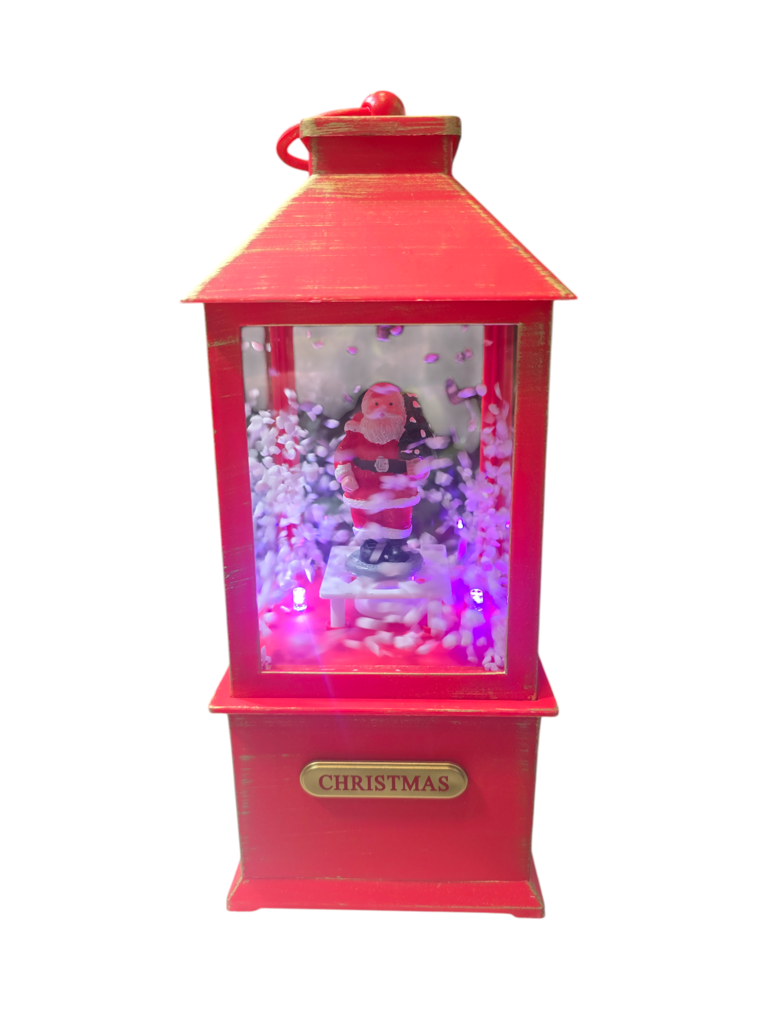 Featured image for “Lanterna Natalizia con Neve, Luci LED e Musica – Colori Rosso o Bianco”